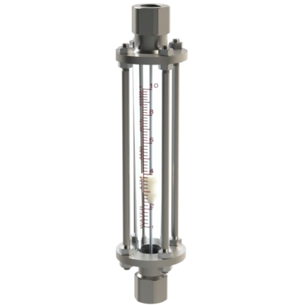 Glass tube flowmeter screw connection_F802