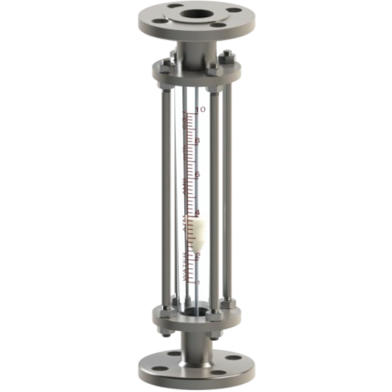 Glass tube flowmeter flange connection_F801