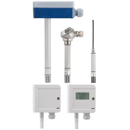 Hygro transducer and hygrothermal transducer (capacitive)